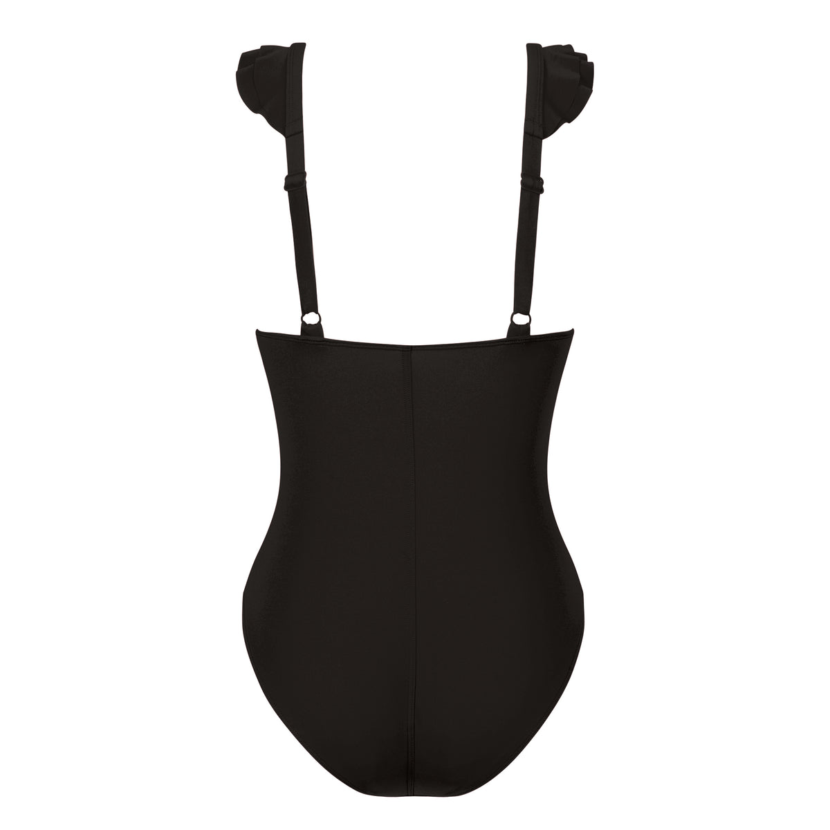 Empreinte Glam Round Neck Swimsuit in Black