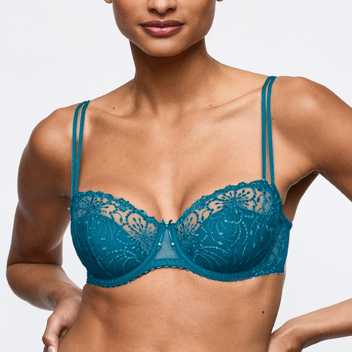 Marie Jo Jane Half Padded Balcony Bra In Peacock