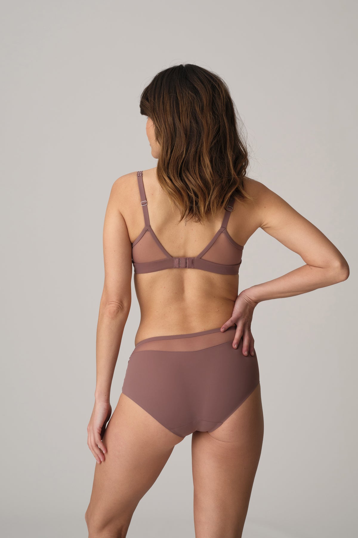 Marie Jo Louie Padded Balcony Bra In Satin Taupe