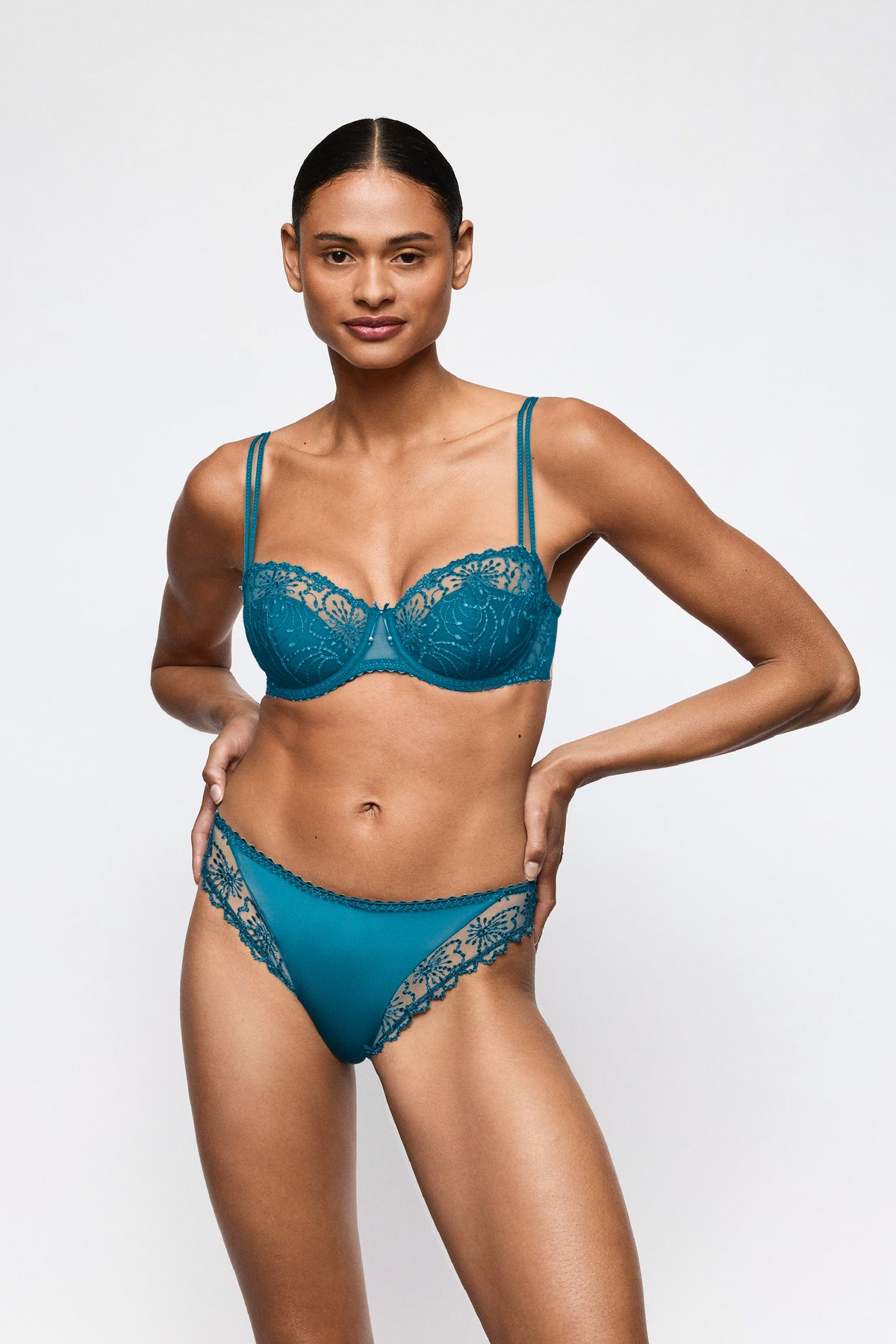 Marie Jo Jane Half Padded Balcony Bra In Peacock