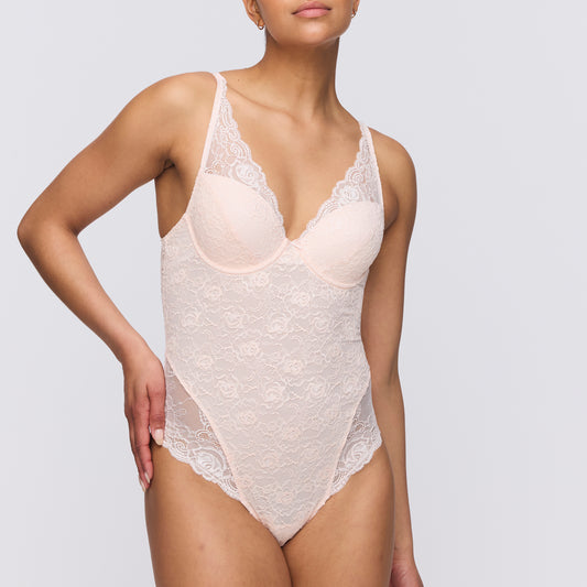 Marie Jo Cyrile Padded Plunge Body In Crystal Pink