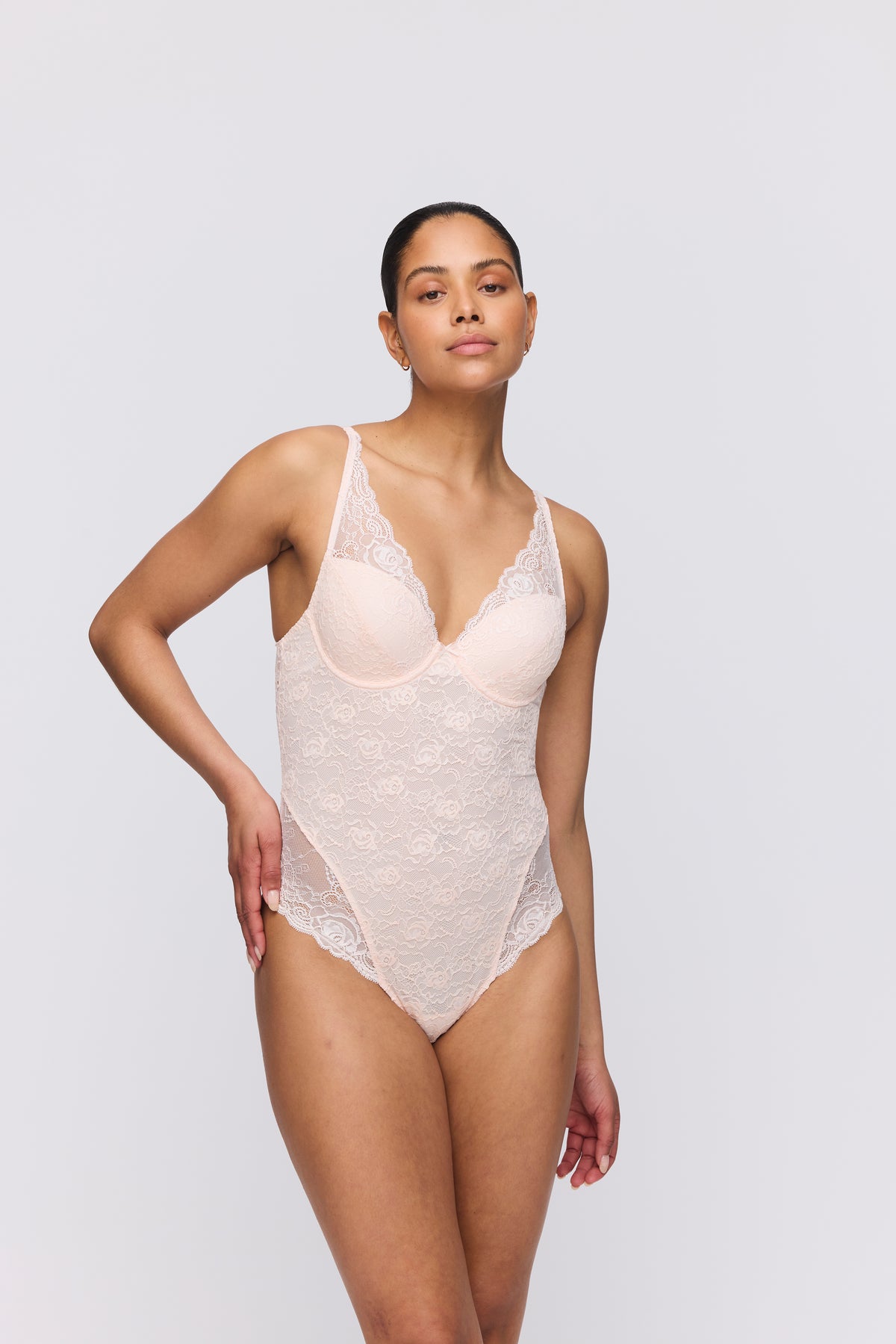 Marie Jo Cyrile Padded Plunge Body In Crystal Pink