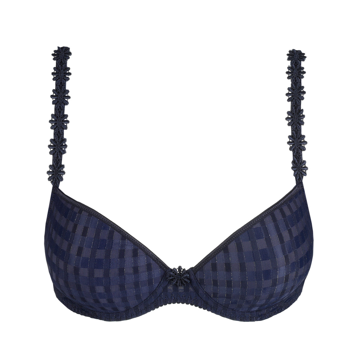 Marie Jo Avero Padded Plunge Bra In Velvet Blue