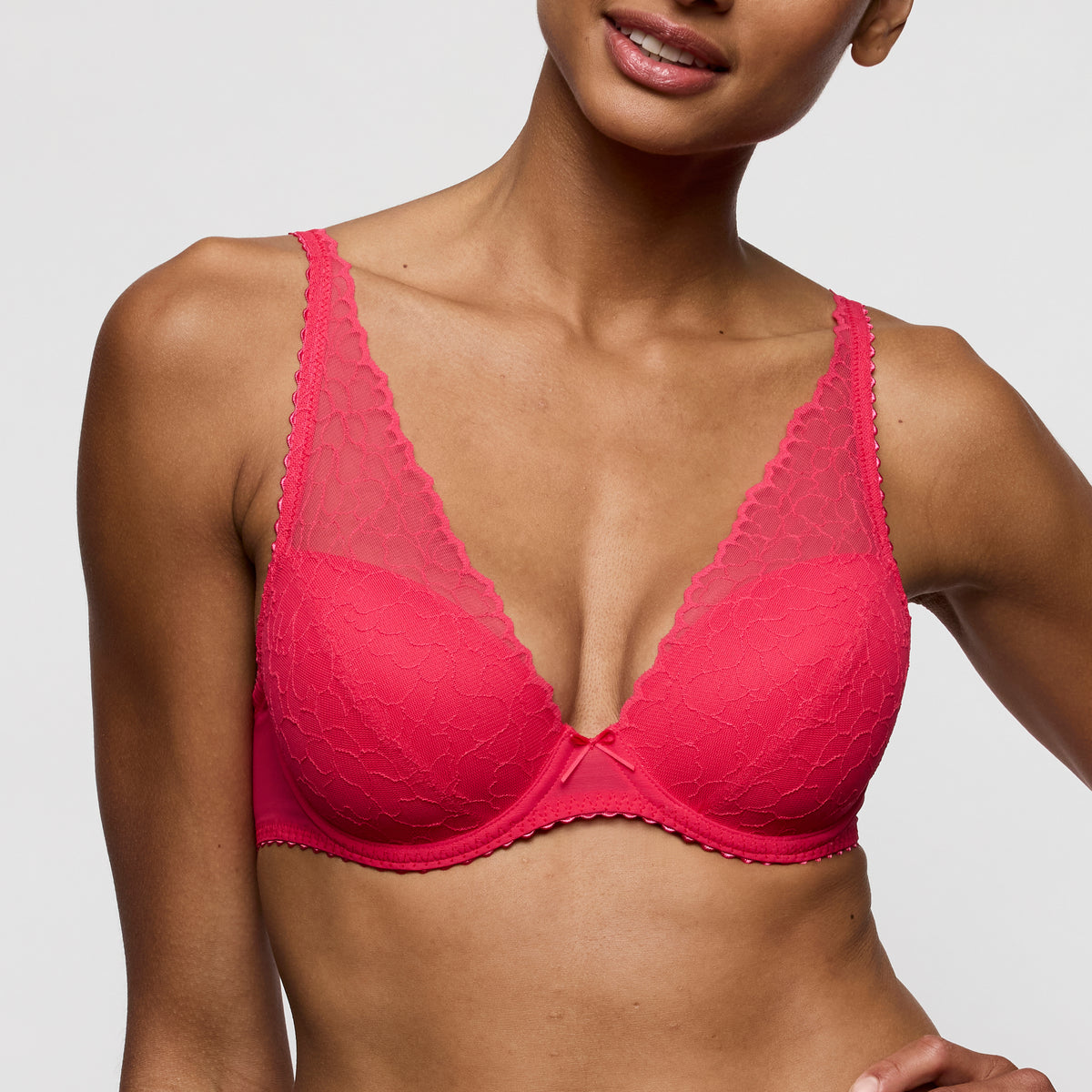 Marie Jo Azelie Padded Plunge Bra In Raspberry