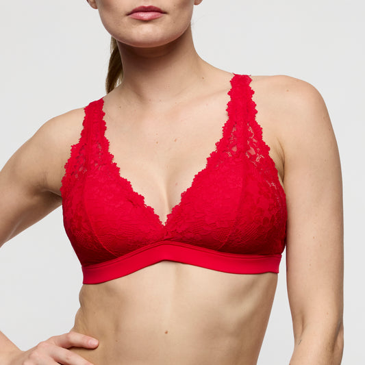 Marie Jo Soft Studio Padded Bralette In True Red