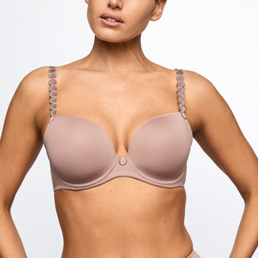 Marie Jo Tom Padded Plunge Bra In Cosmetic