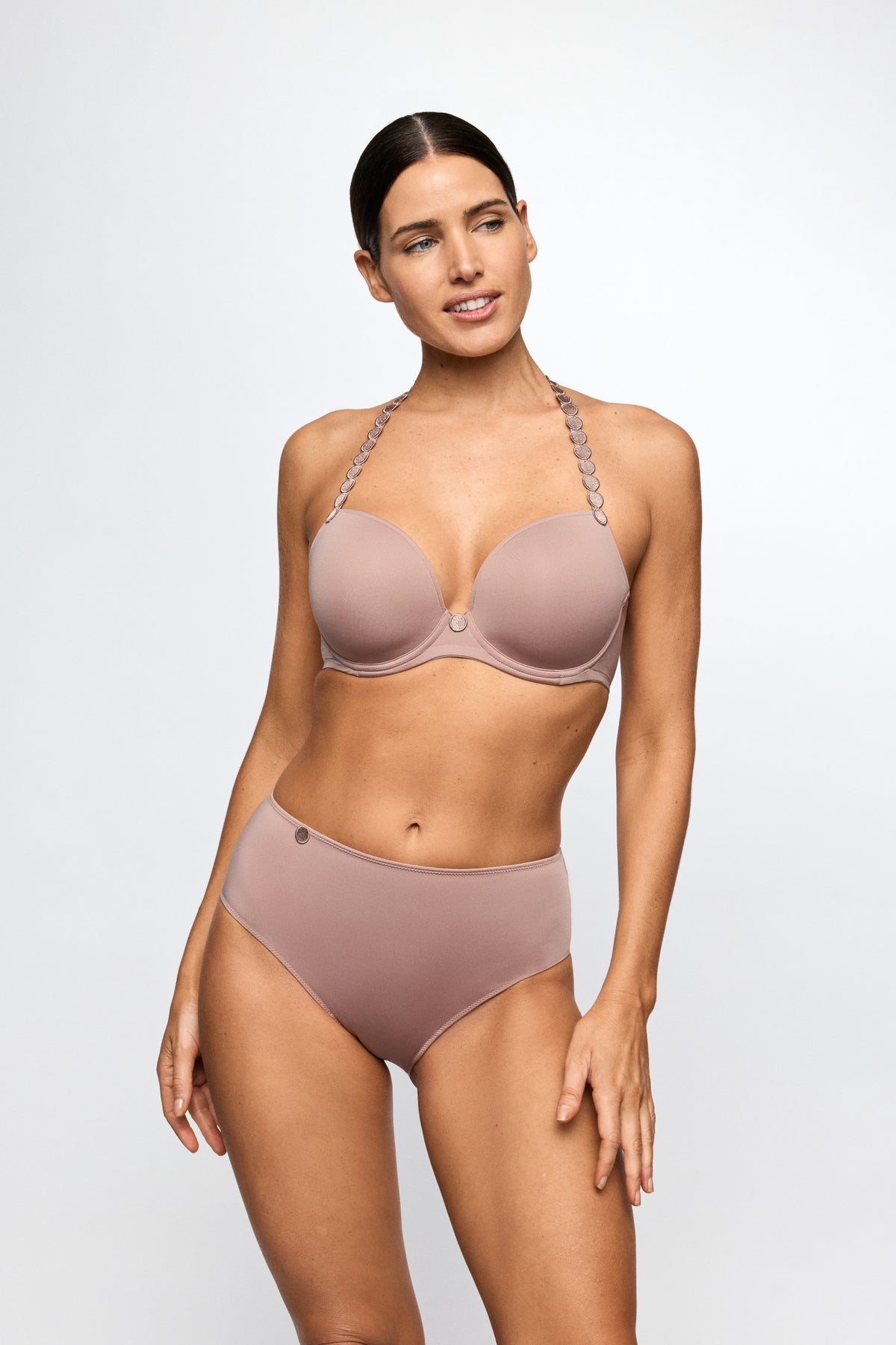 Marie Jo Tom Padded Plunge Bra In Cosmetic
