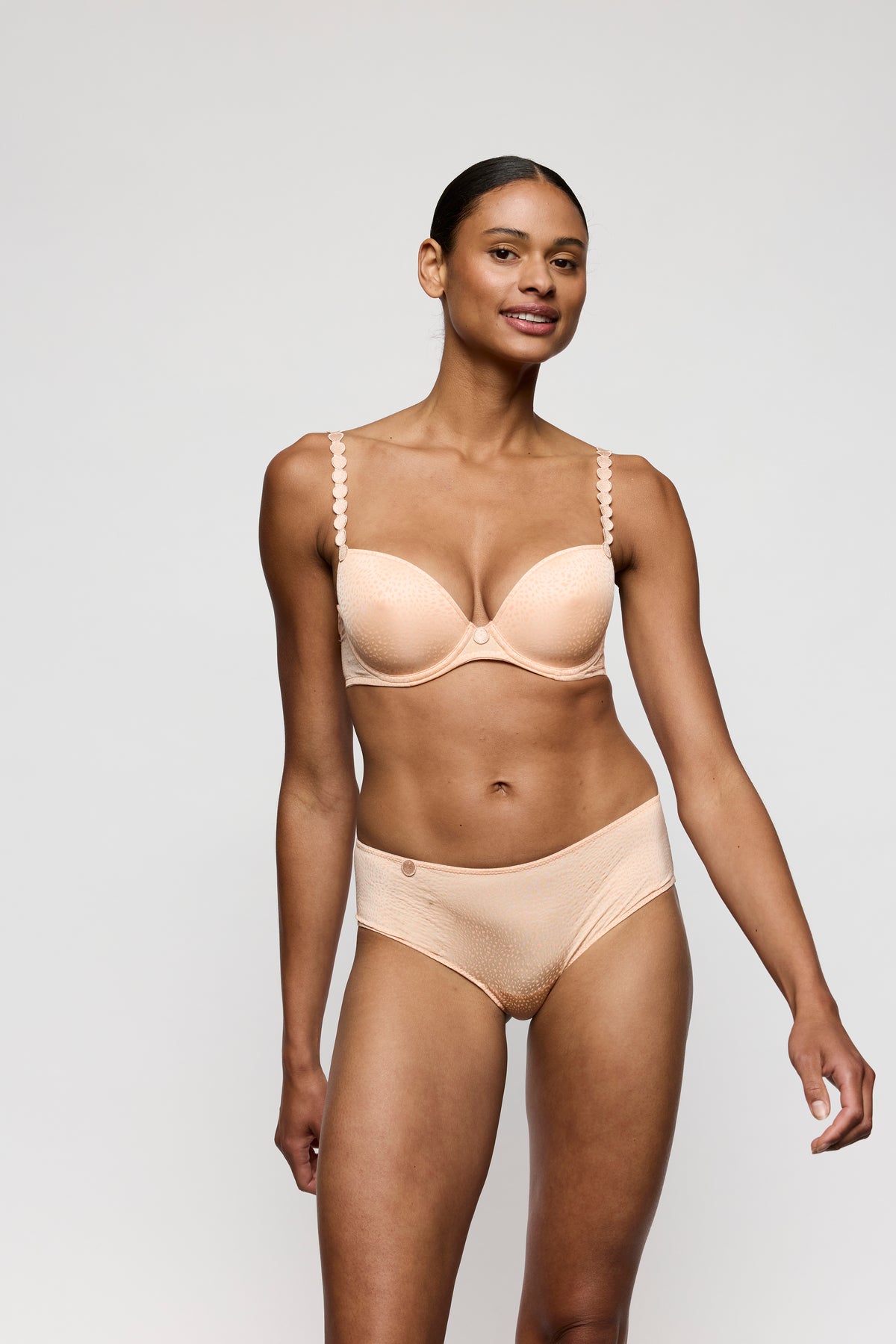 Marie Jo Tom Padded Plunge Bra In Peach Whisper
