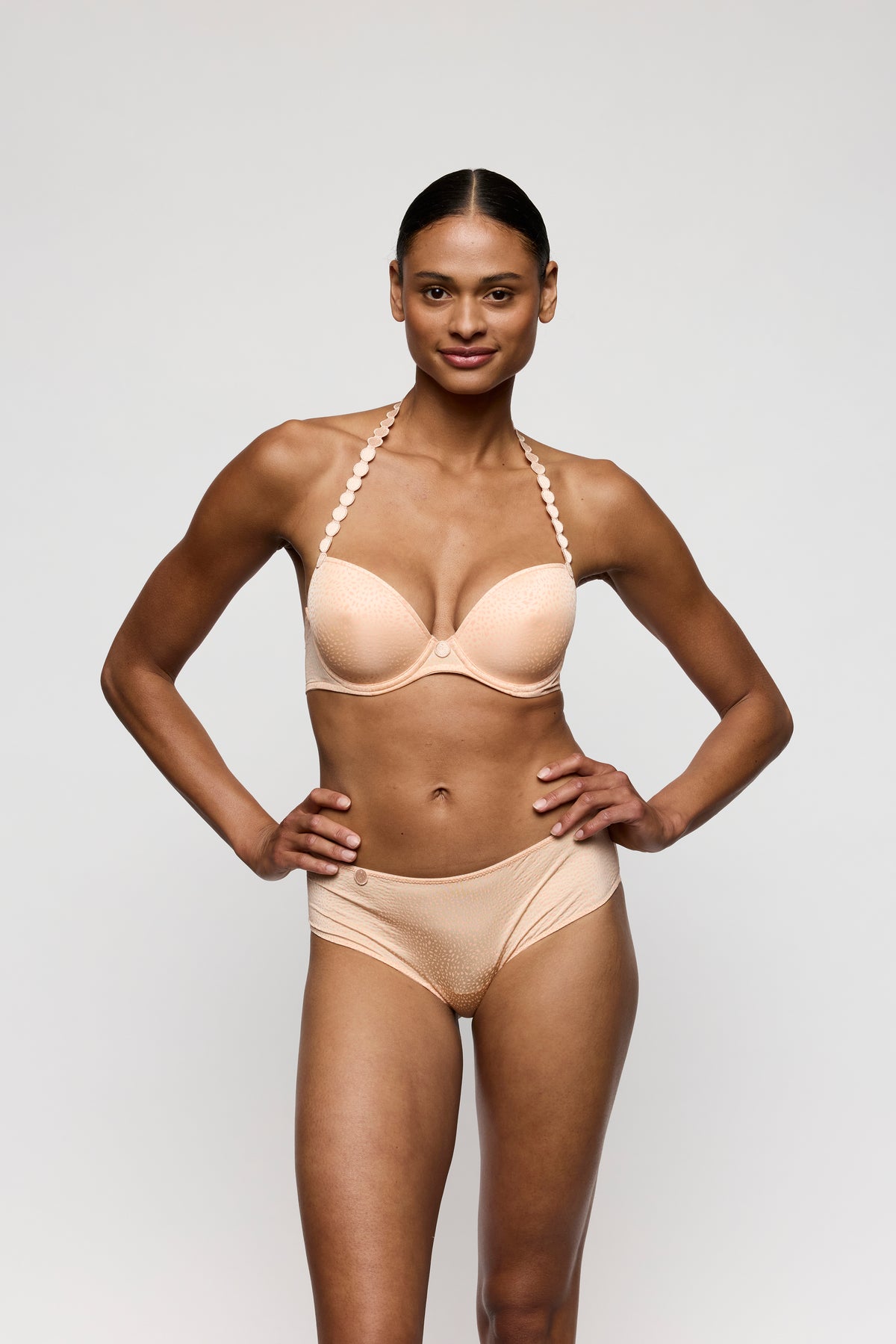 Marie Jo Tom Padded Plunge Bra In Peach Whisper