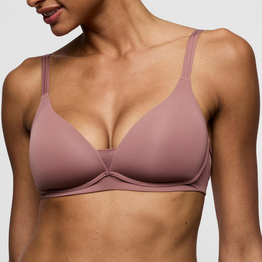 Marie Jo Louie Full Cup Bra Wireless In Satin Taupe