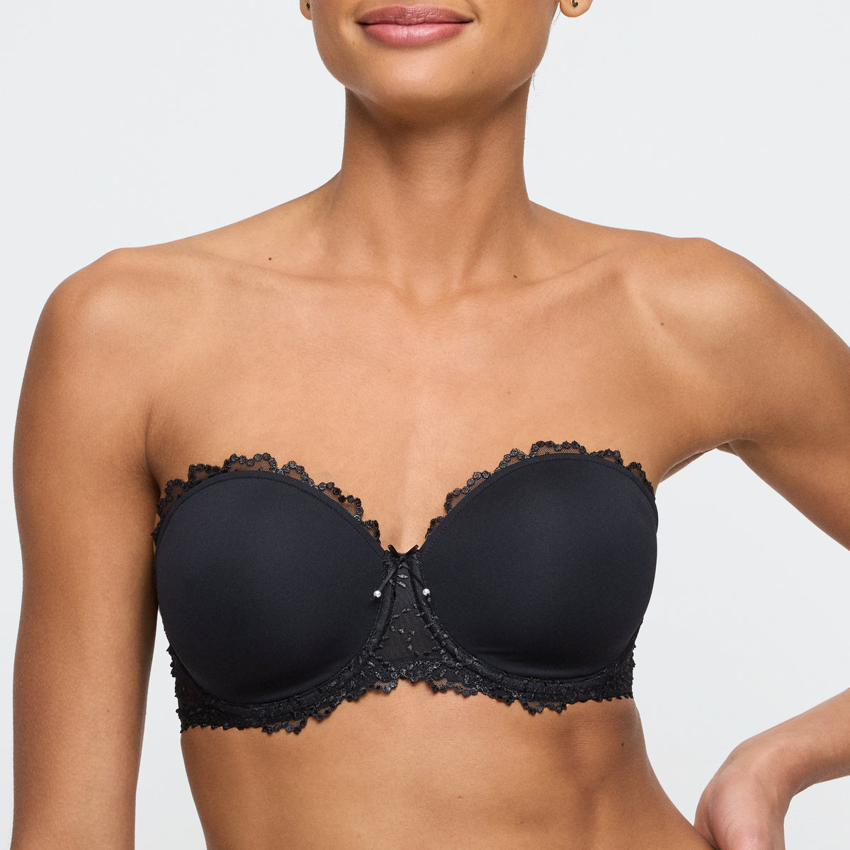 Marie Jo Jane Padded Bra Strapless In Black