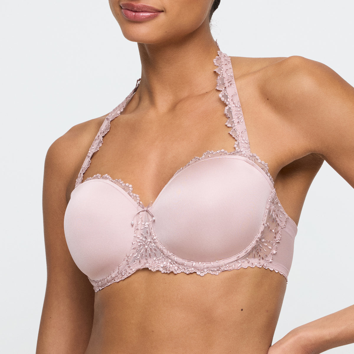 Marie Jo Jane Padded Bra Strapless In Bois De Rose