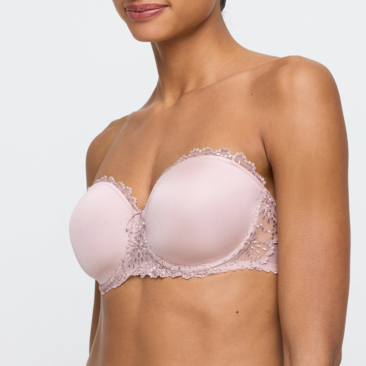 Marie Jo Jane Padded Bra Strapless In Bois De Rose