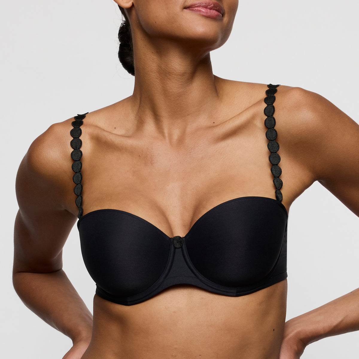 Marie Jo Tom Padded Bra Strapless In Charcoal