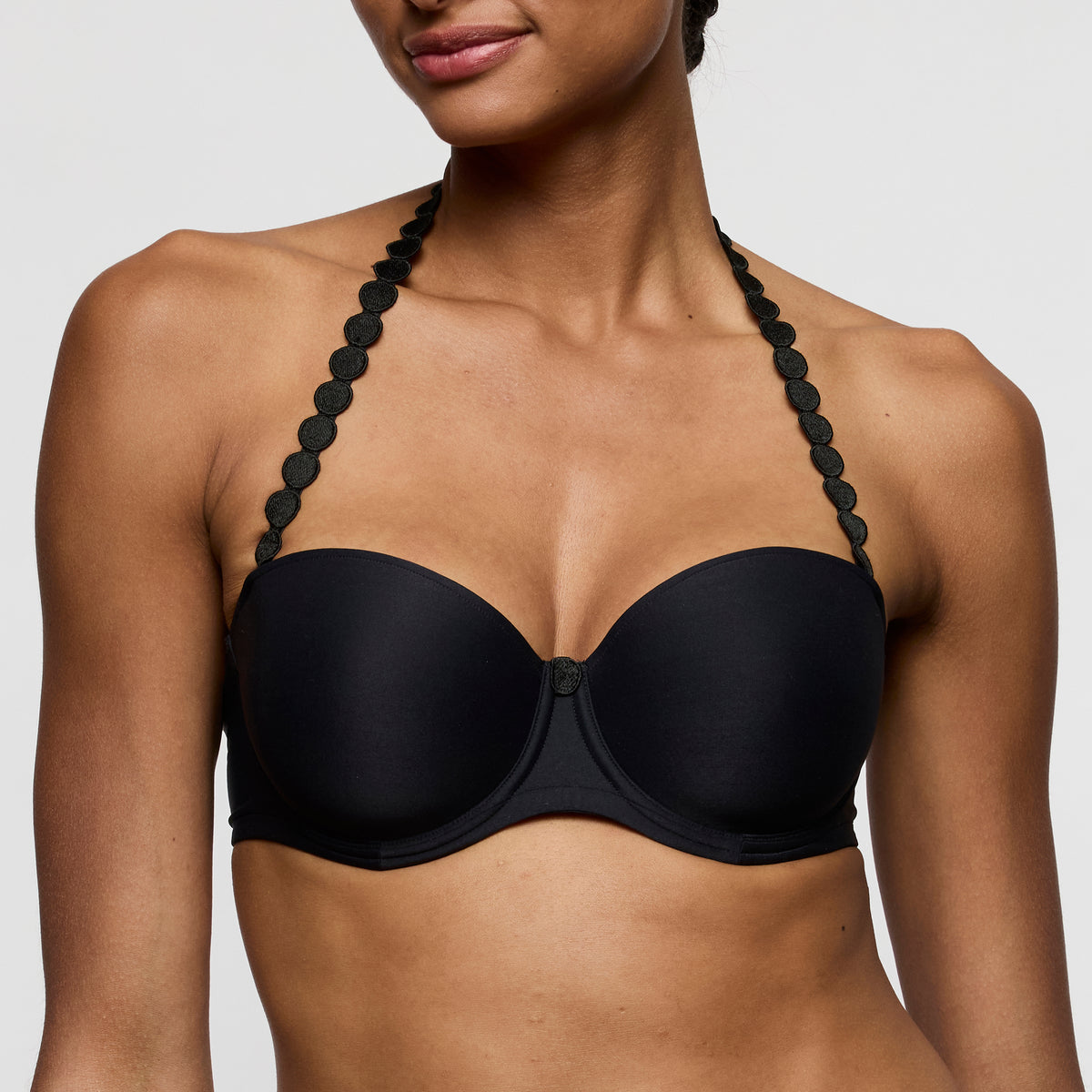 Marie Jo Tom Padded Bra Strapless In Charcoal