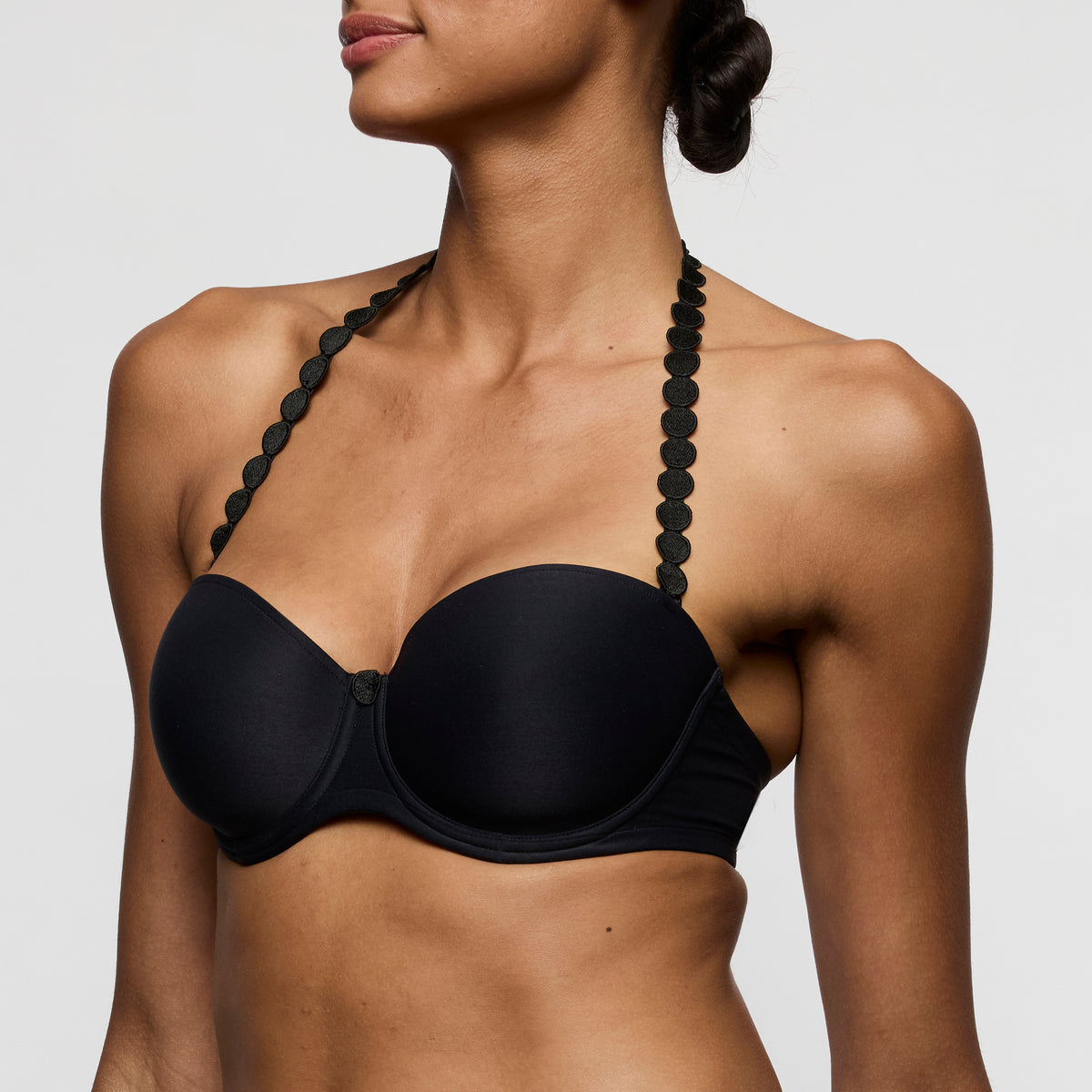 Marie Jo Tom Padded Bra Strapless In Charcoal