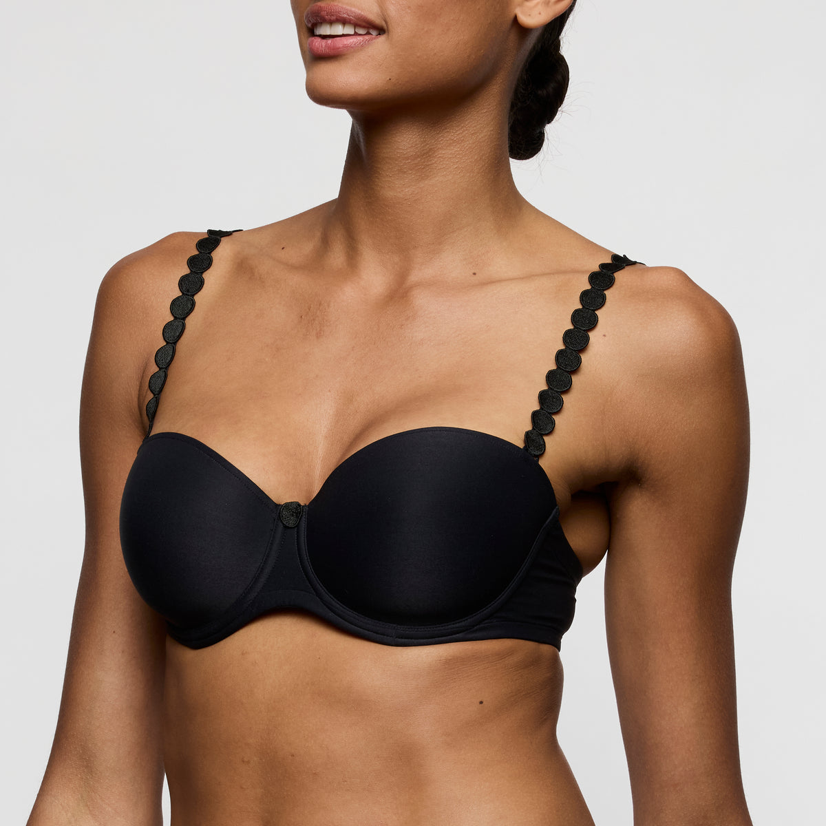 Marie Jo Tom Padded Bra Strapless In Charcoal