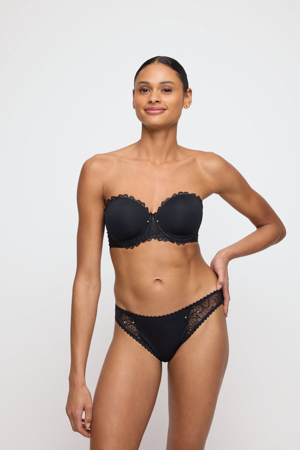 Marie Jo Jane Padded Bra Strapless In Black