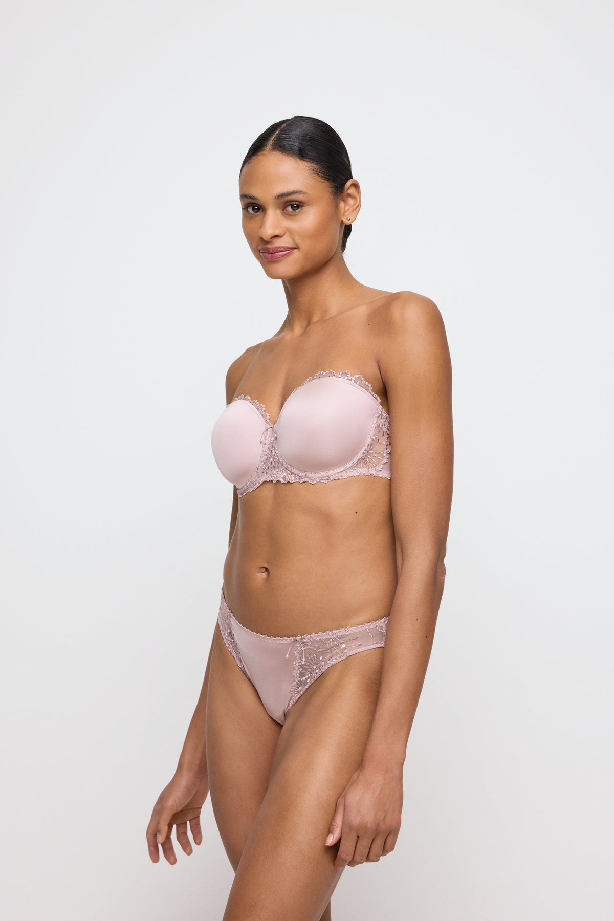 Marie Jo Jane Padded Bra Strapless In Bois De Rose