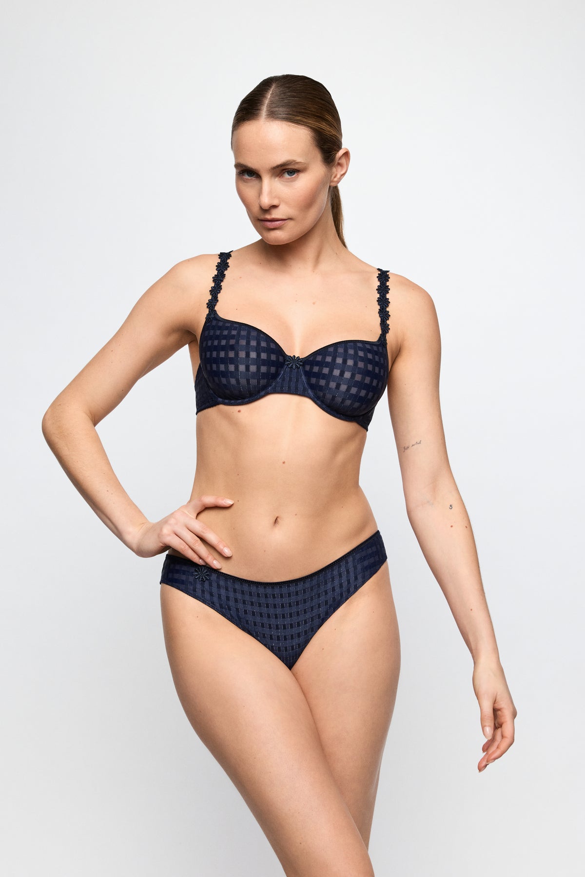 Marie Jo Avero Non Padded Full Cup Seamless Bra In Velvet Blue
