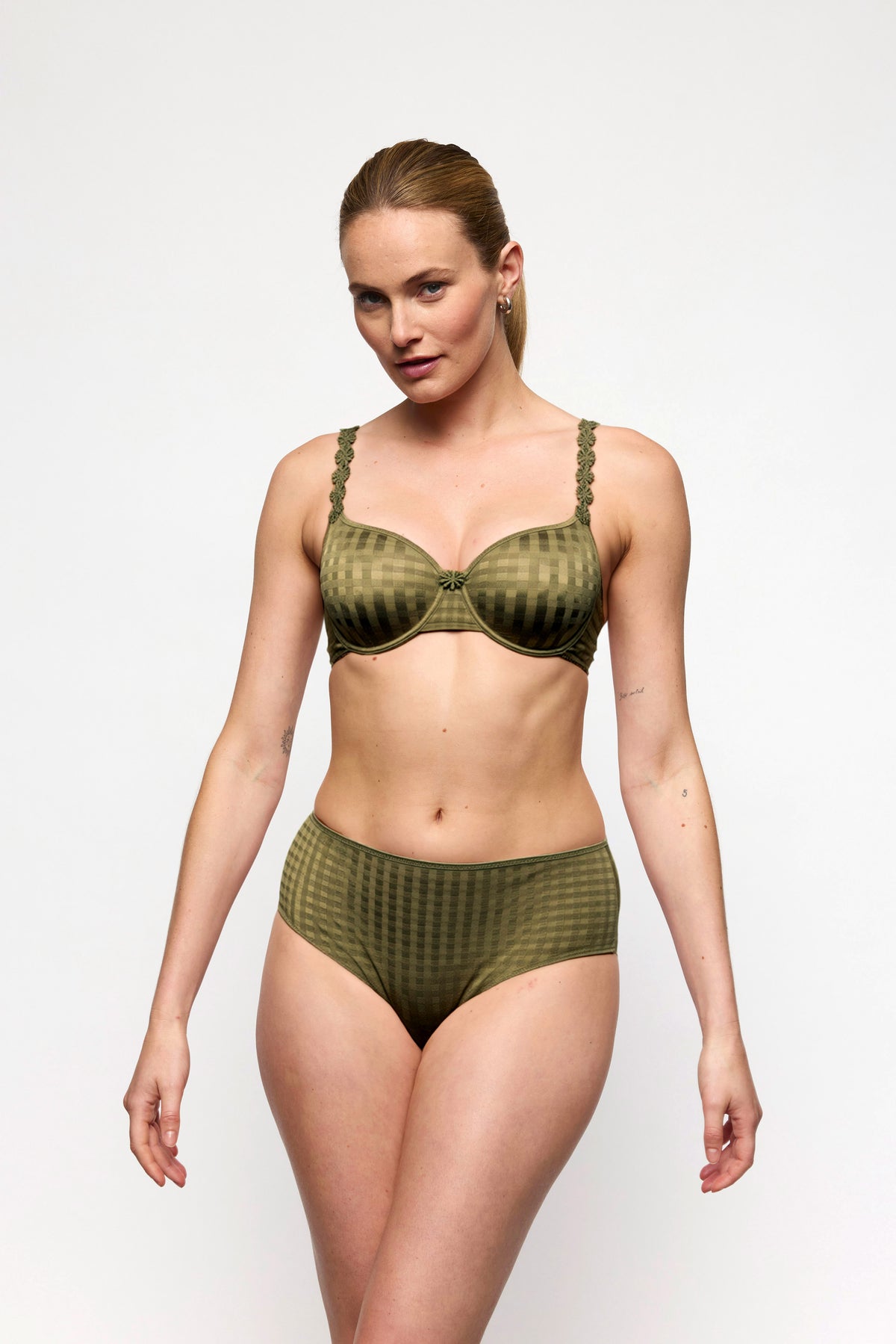Marie Jo Avero Non Padded Full Cup Seamless Bra In Olive
