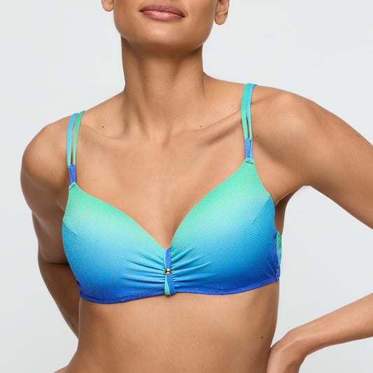 Marie Jo Swim Nusa Dua Padded Plunge Bikini Top In Seascape