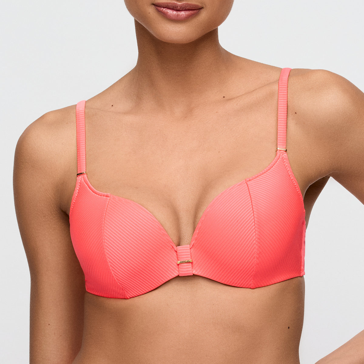 Marie Jo Swim Cassie Padded Bikini Top Heartshape In Neon Fiesta
