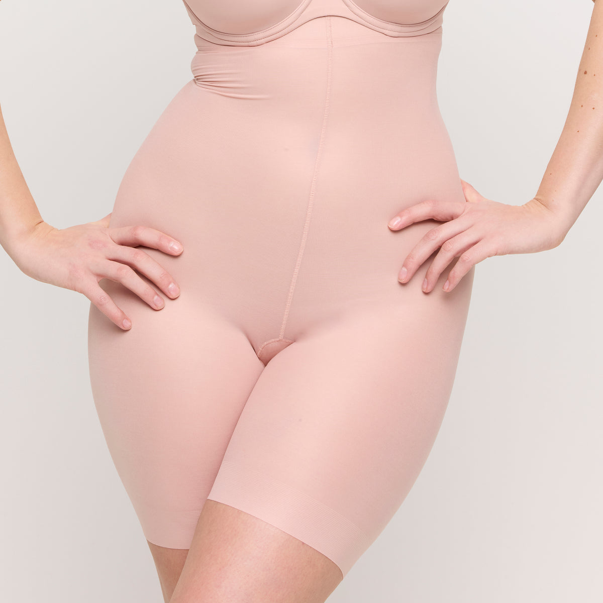 Primadonna Figuras Smoothing High Briefs W. Legs In Powder Rose