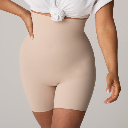 Primadonna Perle Shapewear High Briefs W. Legs In Caffé Latte