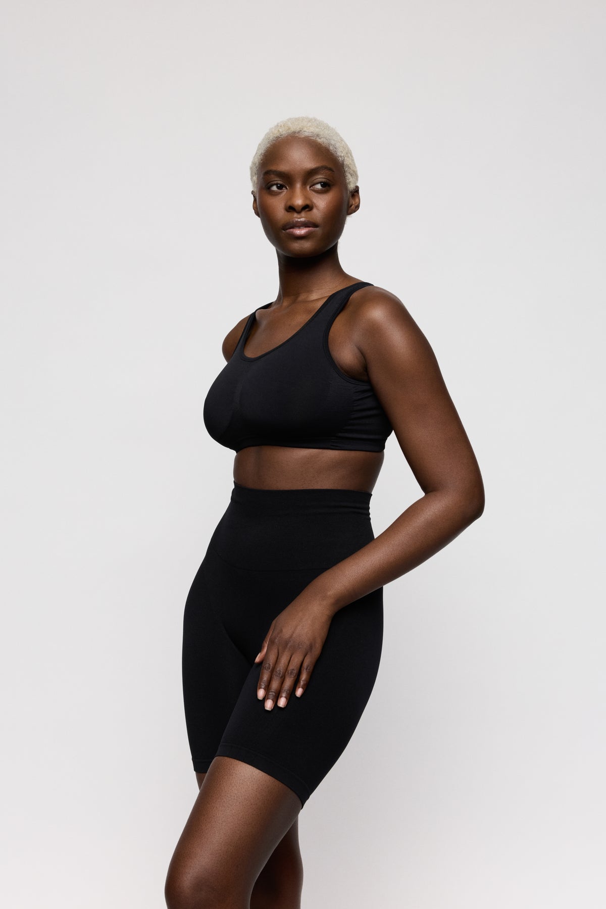 Primadonna Nudda Shapewear High Briefs W. Legs In Black