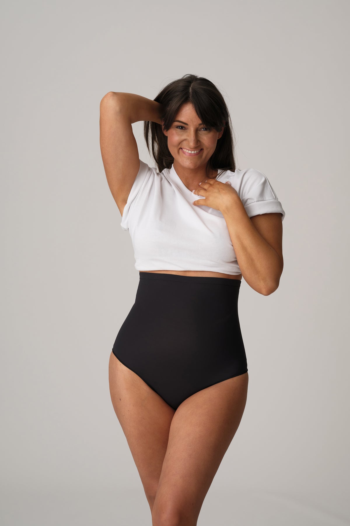Primadonna Perle Shapewear High Briefs In Charcoal