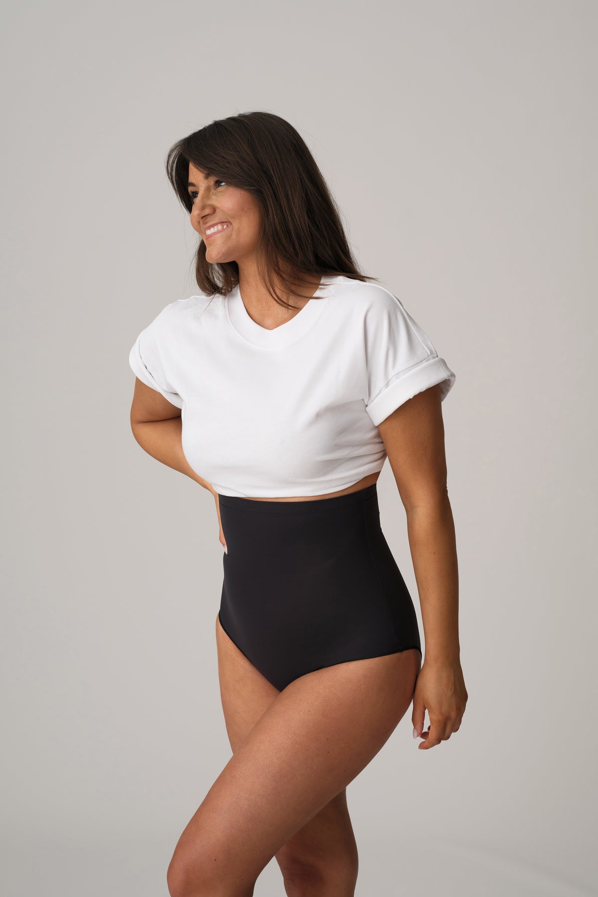 Primadonna Perle Shapewear High Briefs In Charcoal