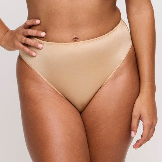 Primadonna Satin Full Briefs In Cognac