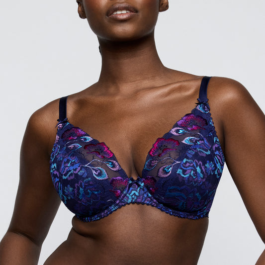 Primadonna San Angel Half Padded Plunge Bra In Water Blue