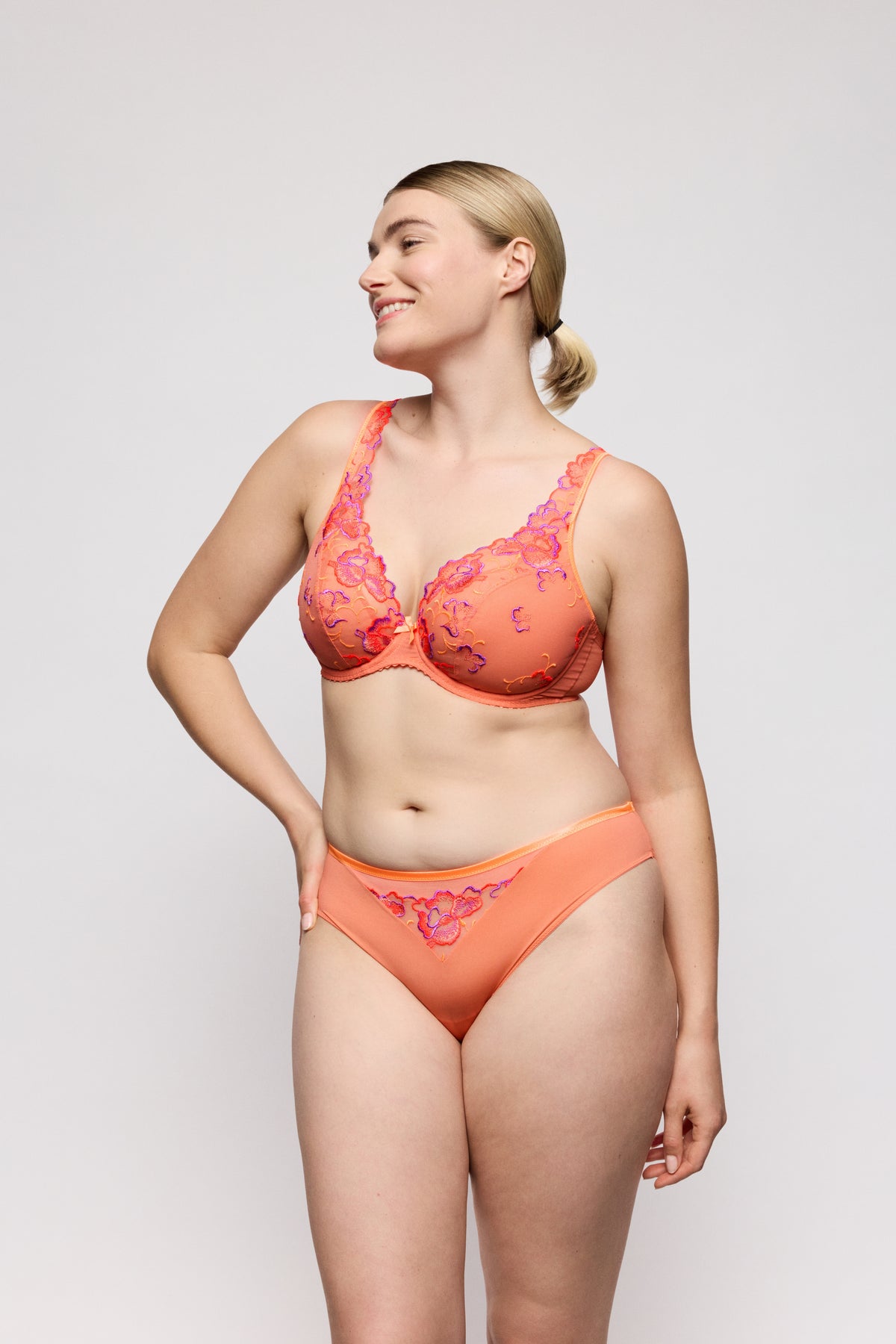 Primadonna Devdaha Half Padded Plunge Bra In Sunset Blush