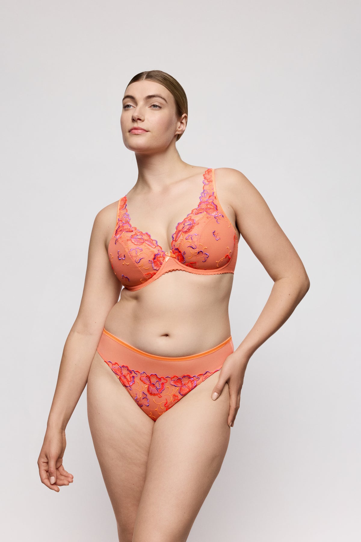 Primadonna Devdaha Half Padded Plunge Bra In Sunset Blush