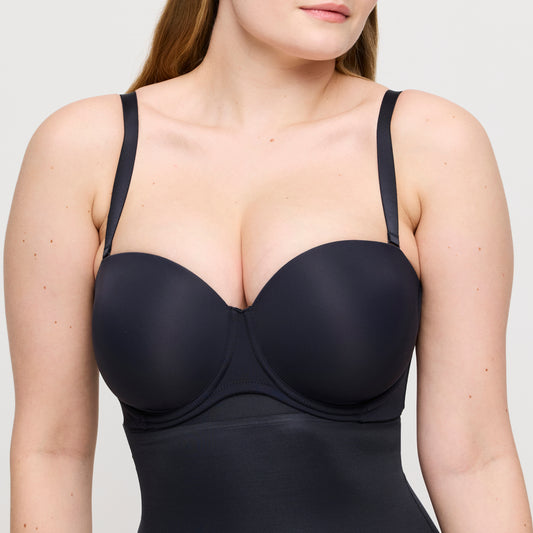 Primadonna Figuras Padded Bra Strapless In Charcoal