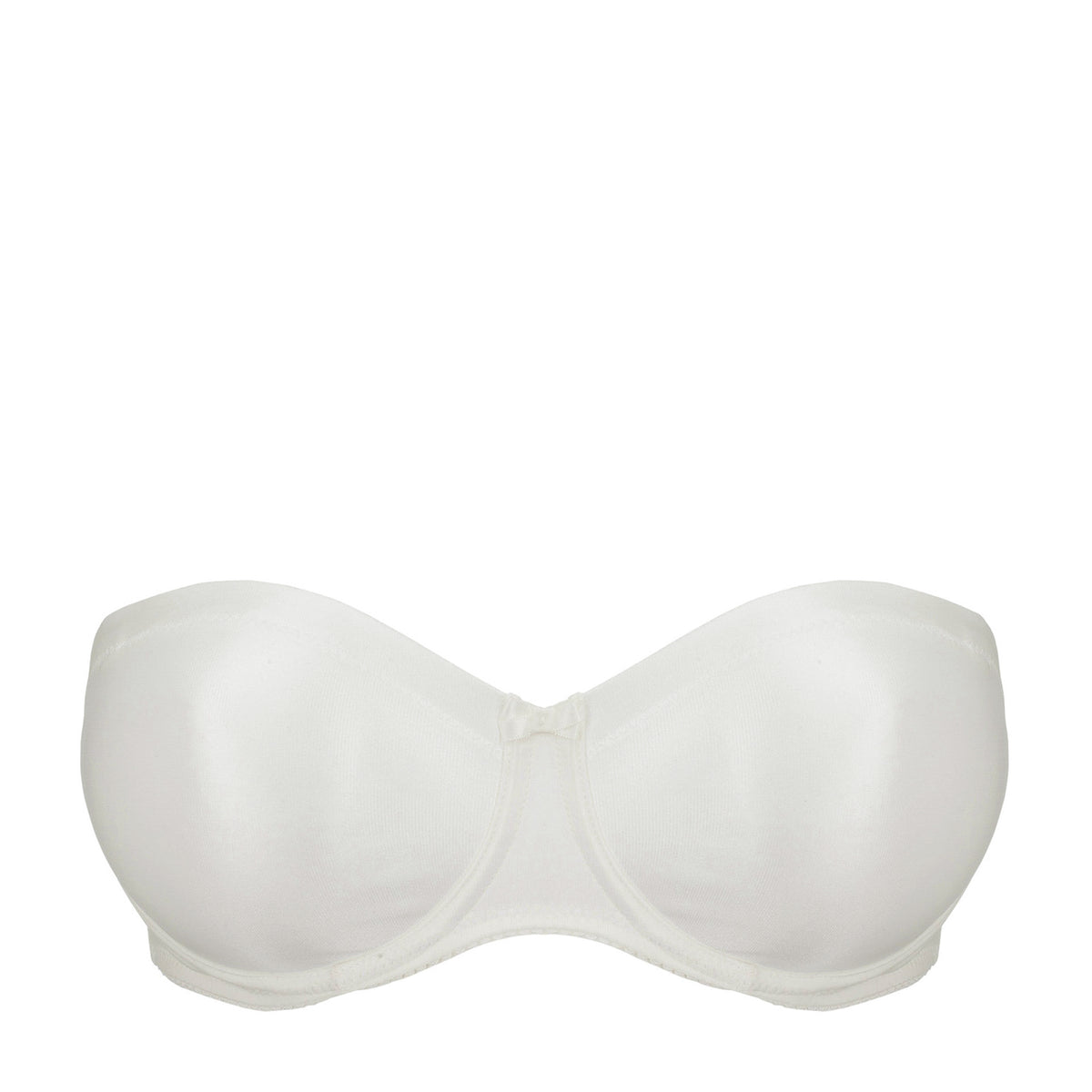 Primadonna Satin Strapless Non Padded Bra In Natural