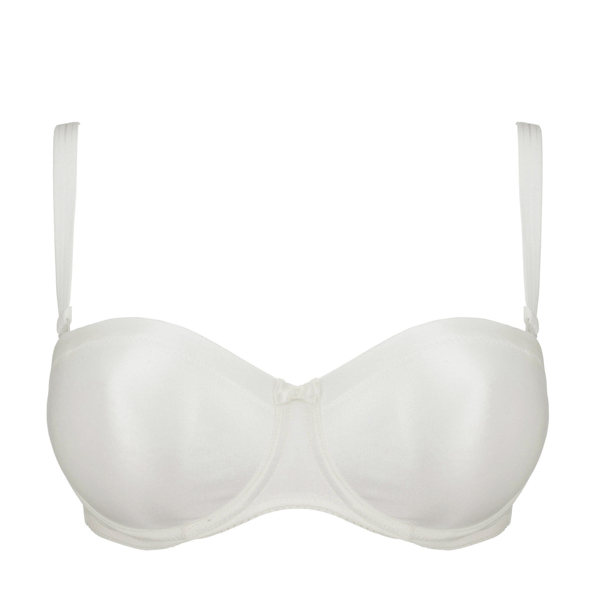 Primadonna Satin Strapless Non Padded Bra In Natural