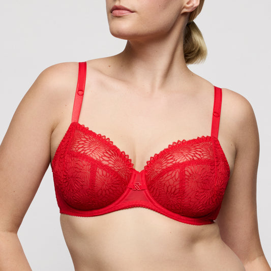 Primadonna Sophora Full Cup Bra In True Red