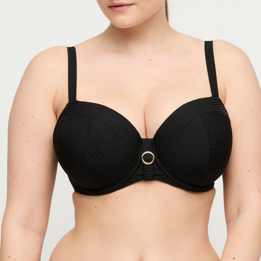 Primadonna Swim Delray Padded Balcony Bikini Top In Black