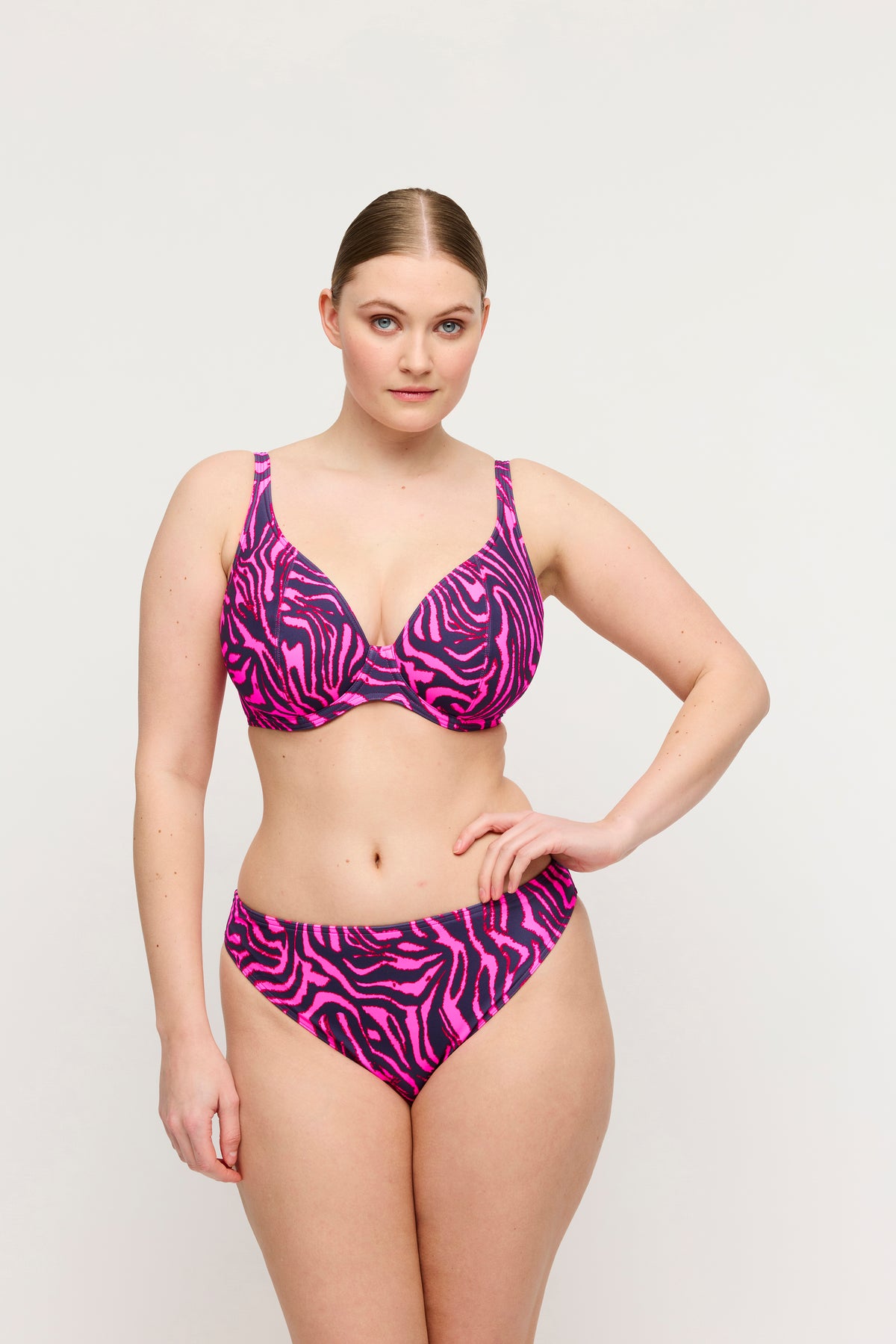Primadonna Swim Malabo Bikini Briefs Brazilian In Hot Pink Zebra
