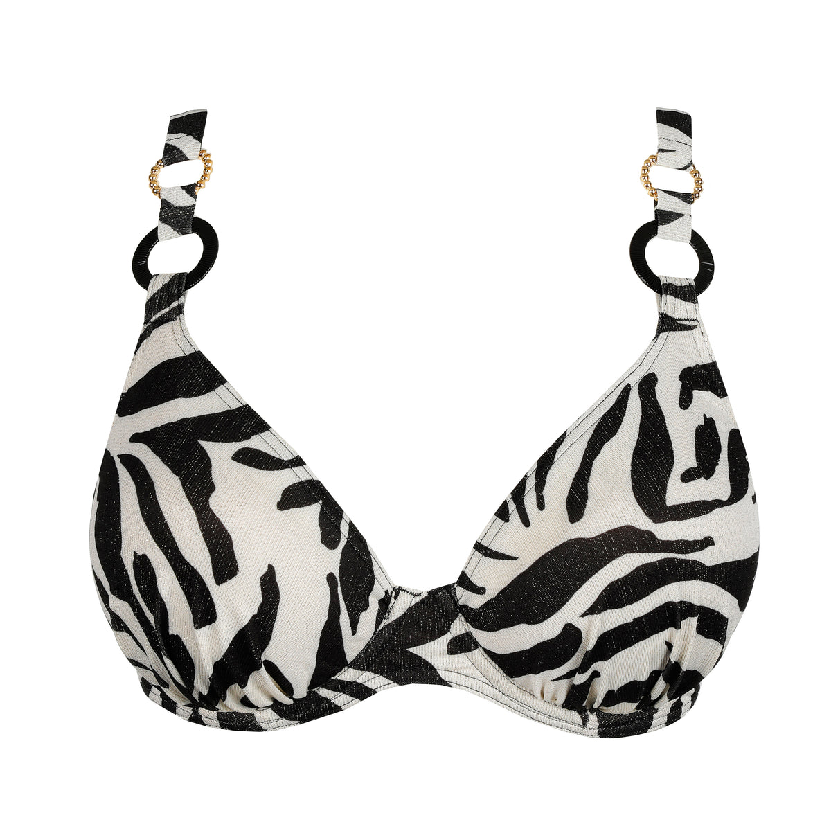 Primadonna Swim Dalice Half Padded Plunge Bikini Top In Sauvage Shine