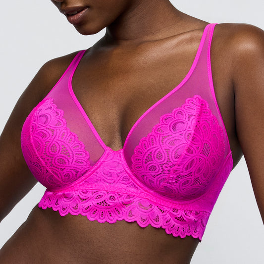Primadonna Twist Dear Night Plunge Bra In Influencer Pink