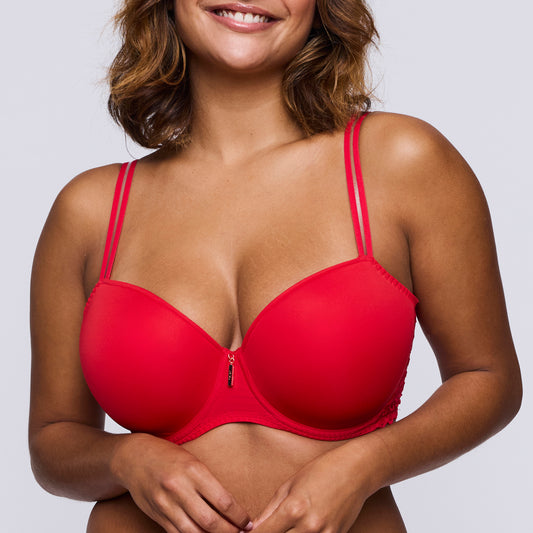 Primadonna Twist East End Padded Balcony Bra In True Red