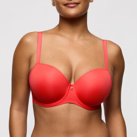 Primadonna Twist Grace Bay Padded Balcony Bra In Coral