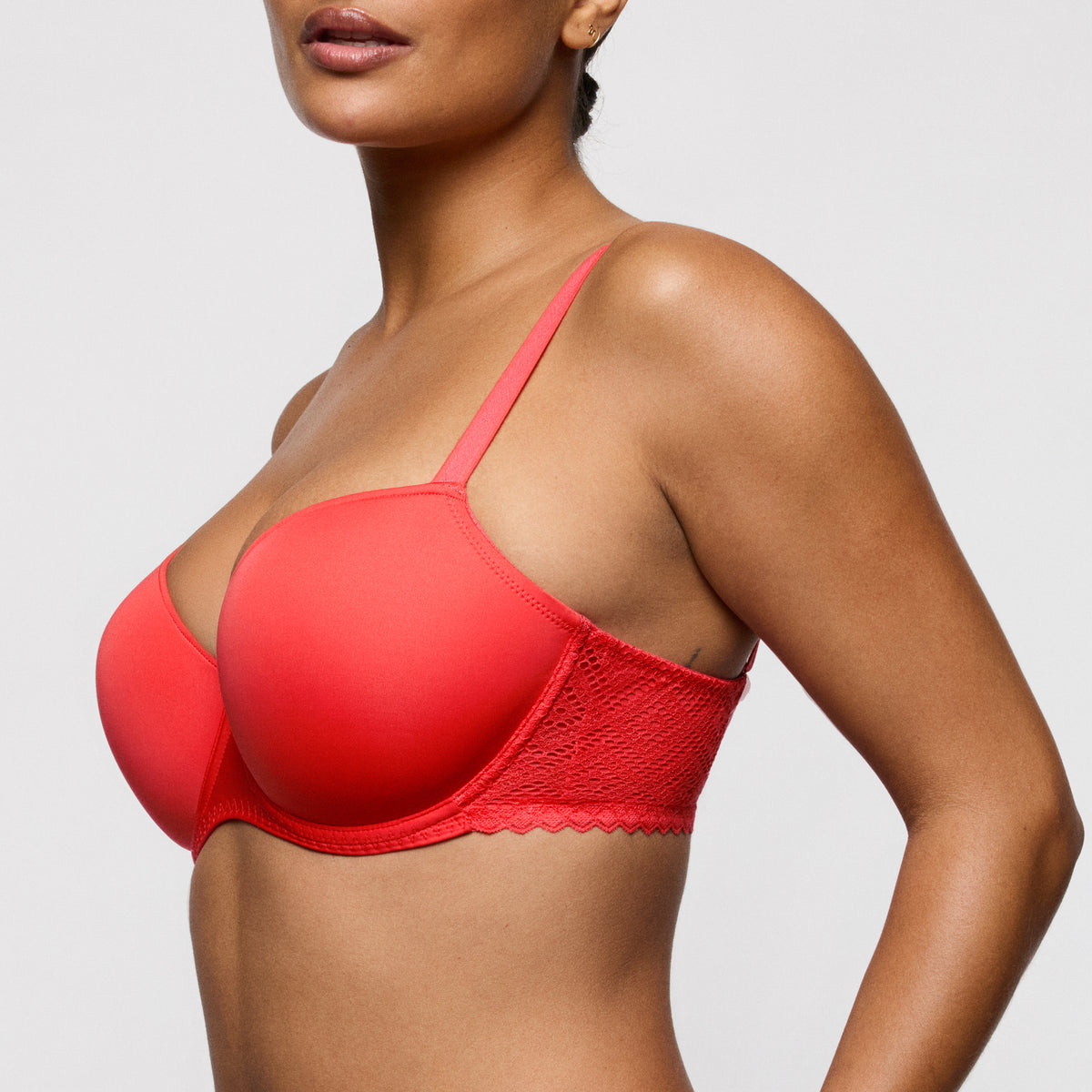 Primadonna Twist Grace Bay Padded Balcony Bra In Coral