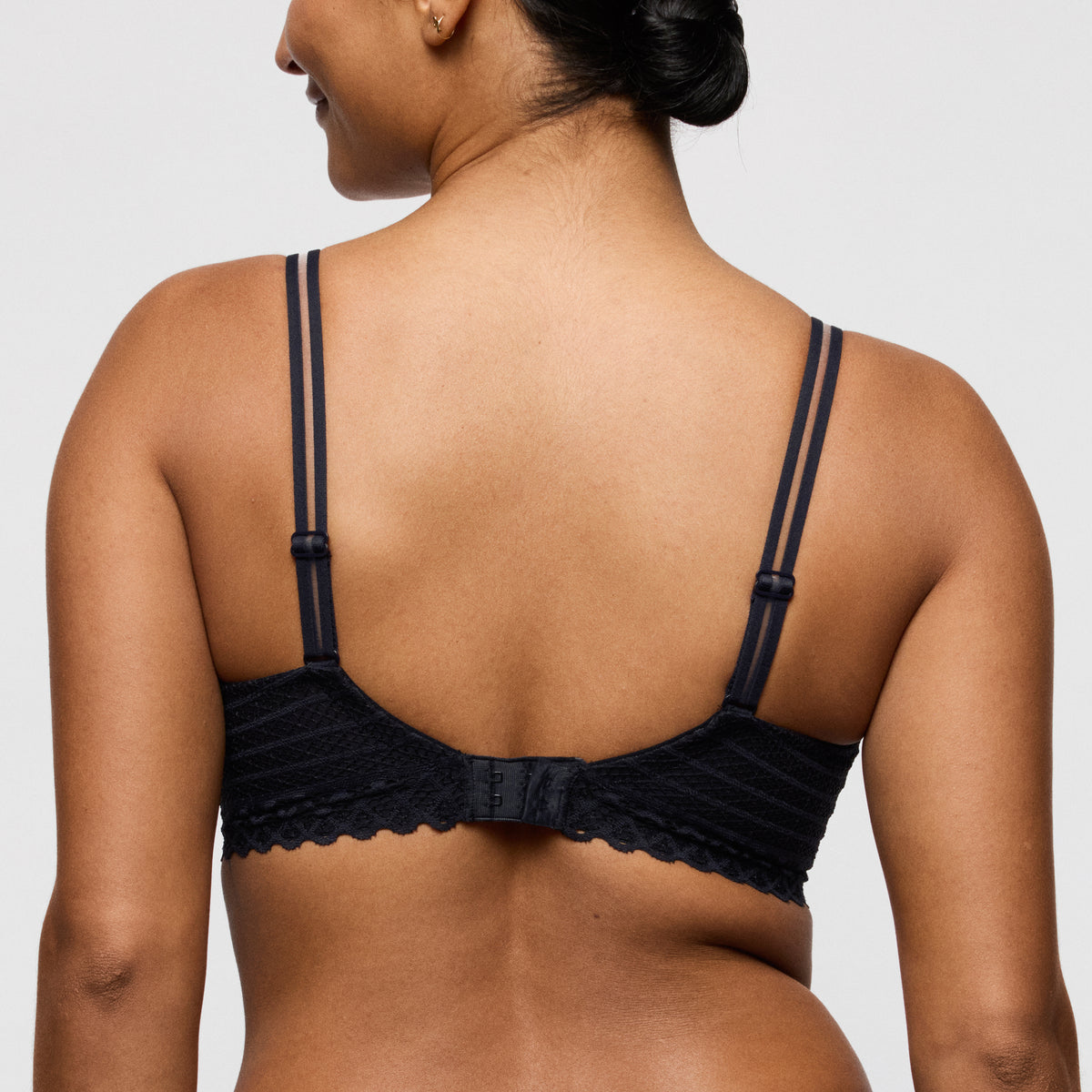 Primadonna Twist Twist Side Padded Balcony Bra In Charcoal