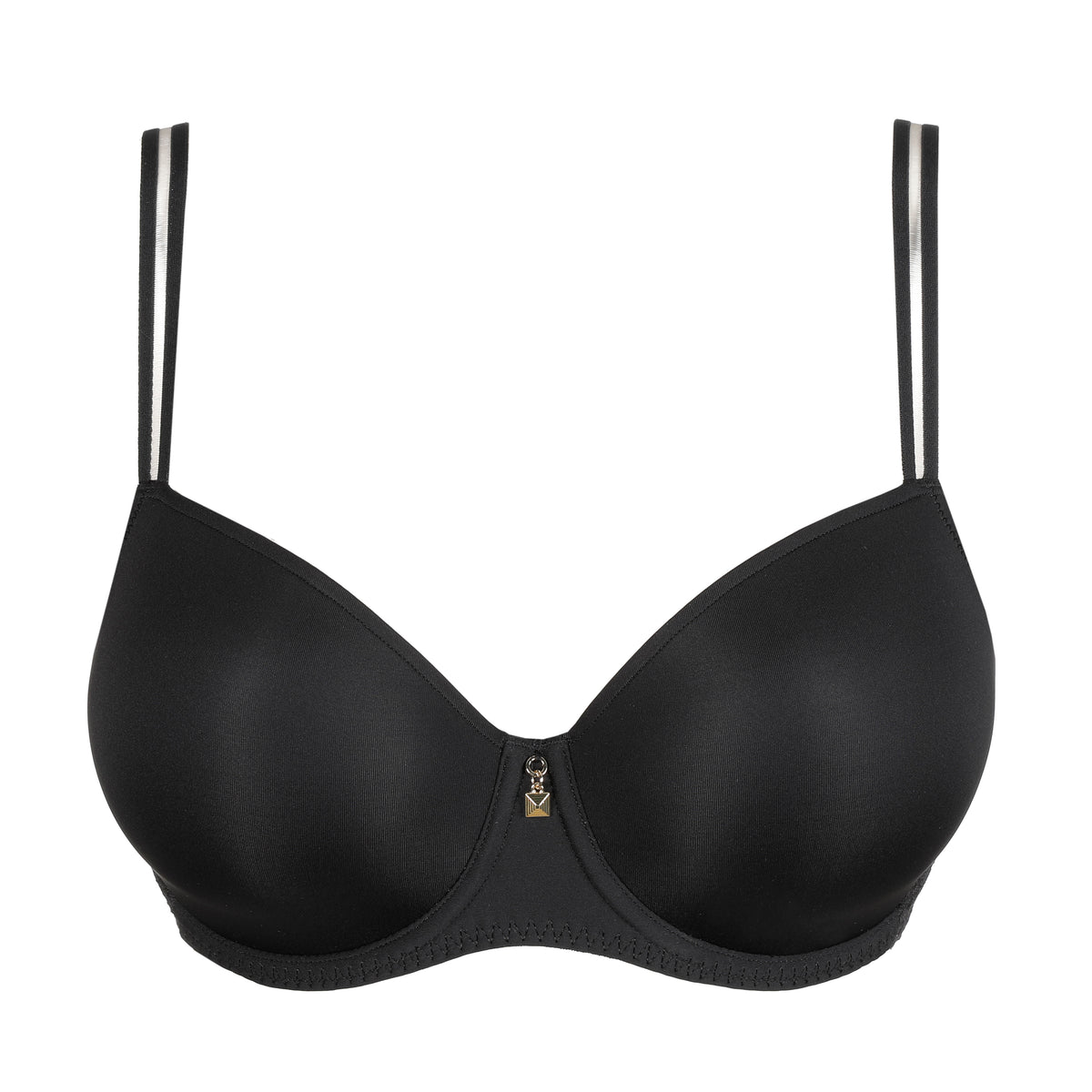 Primadonna Twist Twist Side Padded Balcony Bra In Charcoal