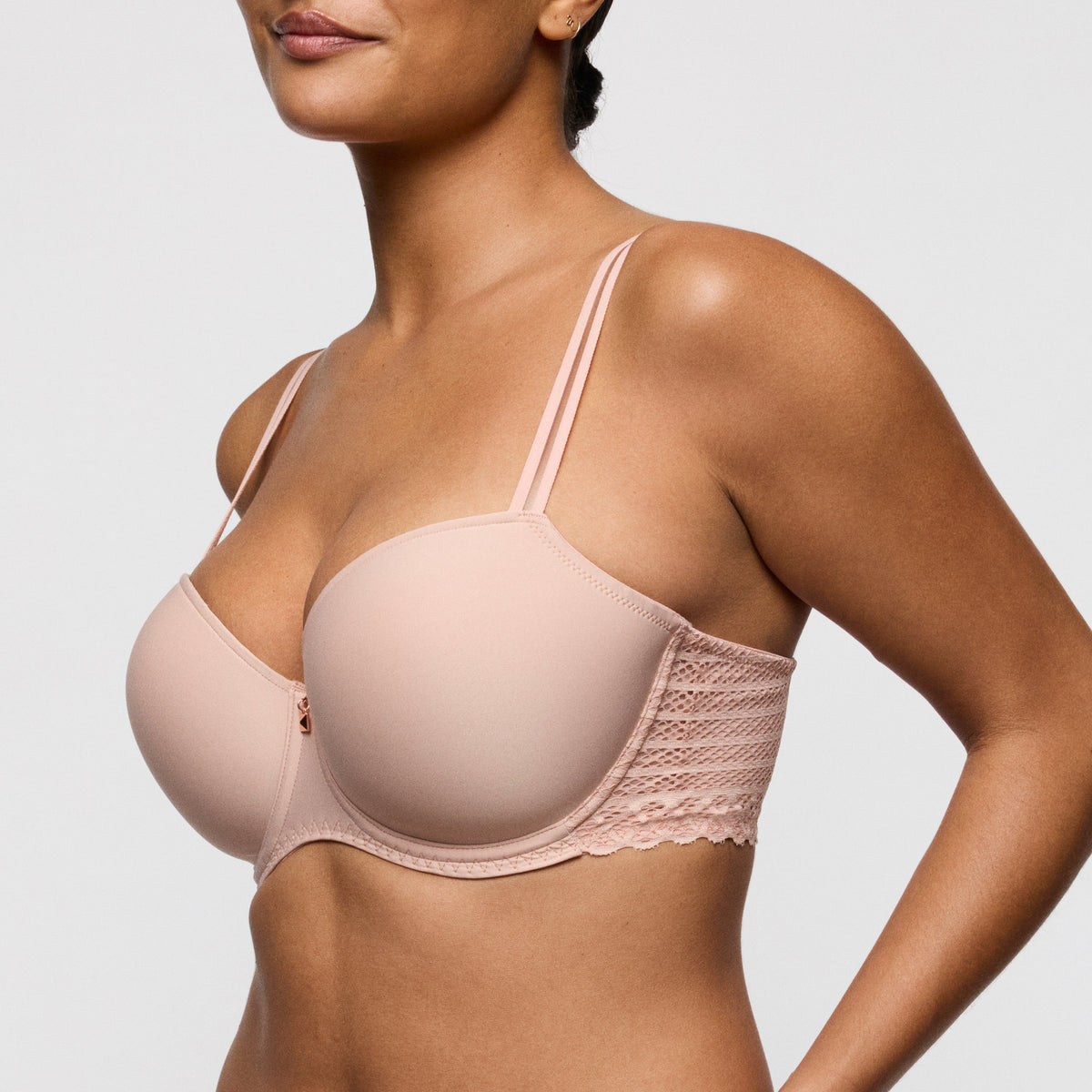 Primadonna Twist Twist Side Padded Balcony Bra In Powder Rose